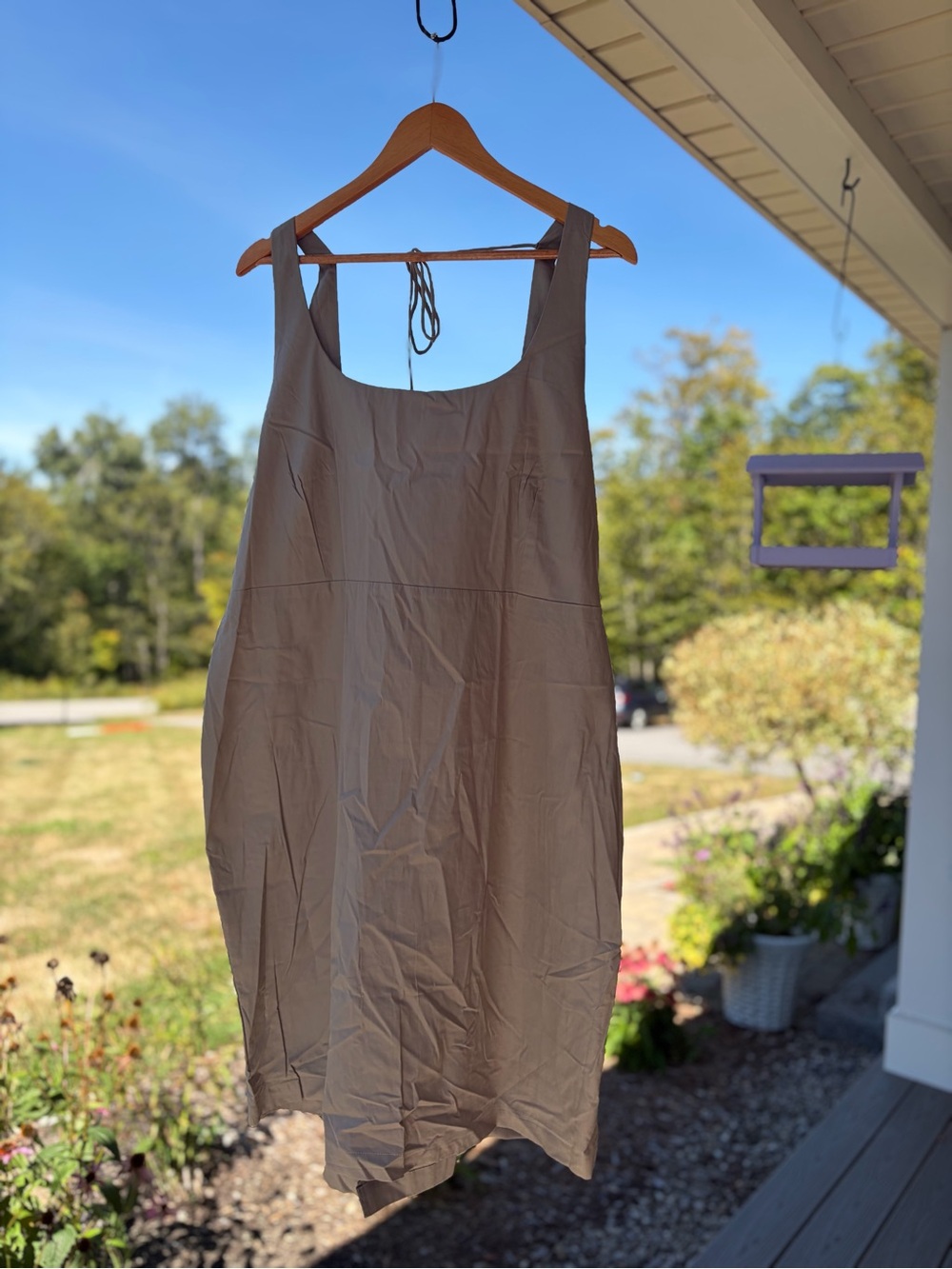 Sleeveless Square-Neck Midi Dress